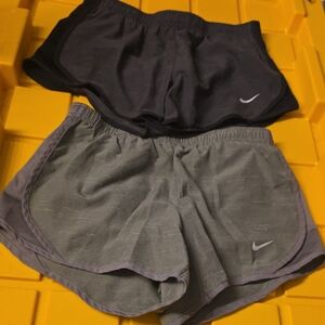 Nike Women's Athletic Shorts - Dark Gray and Light Gray